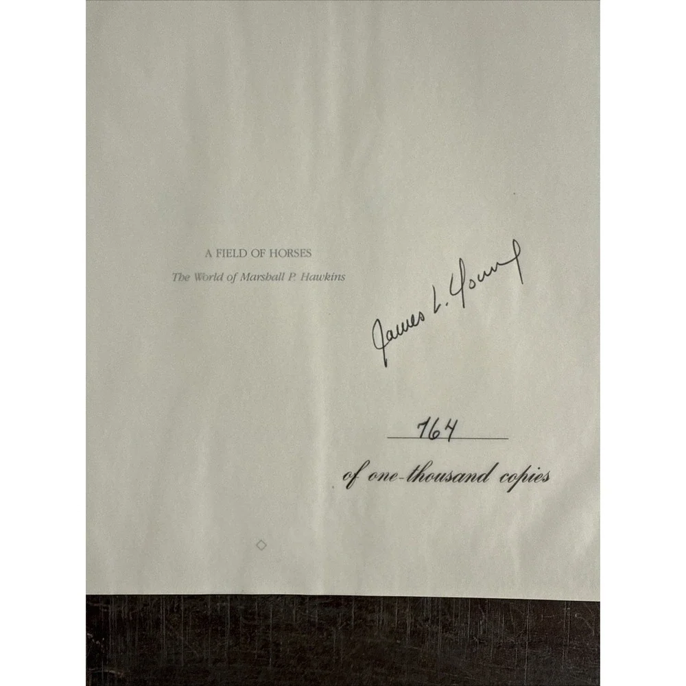 A Field Of Horses By James Young, M.F.H. Signed Limited‎ Ed. Jackie O Forward
